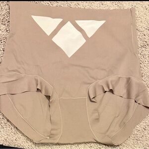 High-Waisted Shapewear in Tan with White Accents